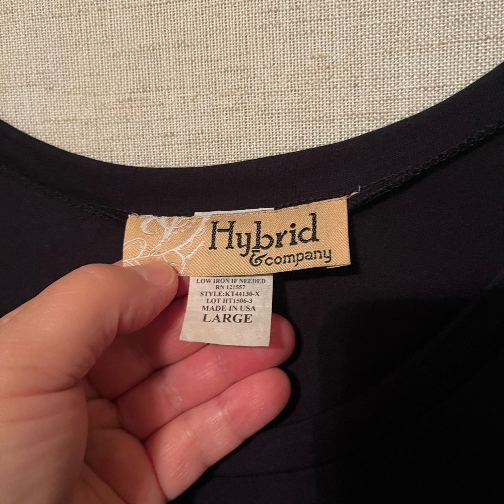 Hybrid Elegant Black Women's Top Size L - Picture 2 of 4